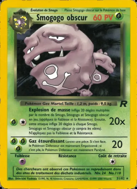 Smogogo obscur, carte Pokémon TR 31 — extension Team Rocket