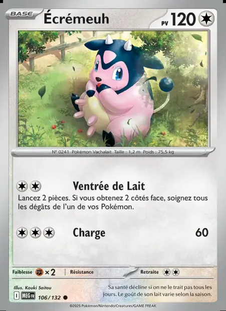 Écrémeuh, carte Pokémon MEG 106 — extension Méga-Évolution