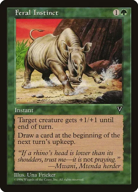 Instinct de sauvagerie, carte Magic VIS 107 — extension Visions