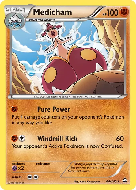 Medicham, Pokémon card PRC 80 — Primal Clash set