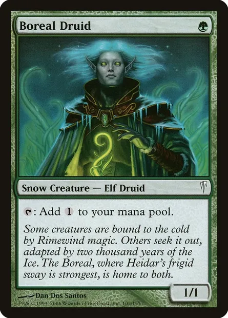 Boreal Druid, Magic card CSP 105 — Coldsnap set