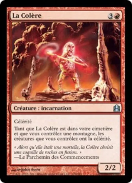 La Colère, carte Magic CMD 109 — extension Commander 2011