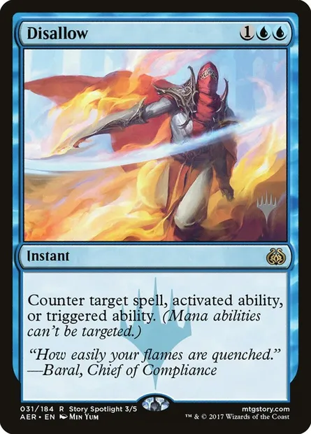 Disallow, Magic card PAER 31p — Aether Revolt Promos set