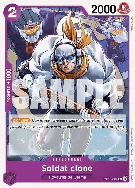 Soldat clone, carte One Piece OP10-064 — extension SANG ROYAL