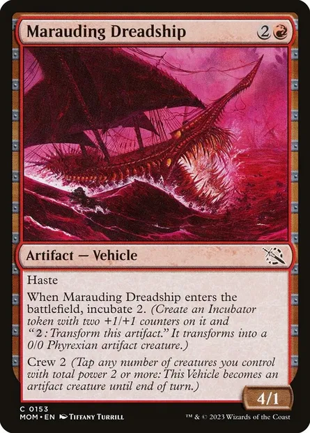 Marauding Dreadship, Magic card MOM 153 — March of the Machine set