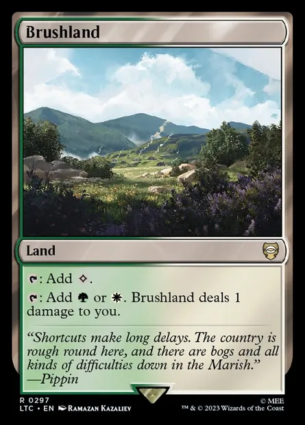 Brushland, Magic card LTC 297 — Tales of Middle-earth Commander set