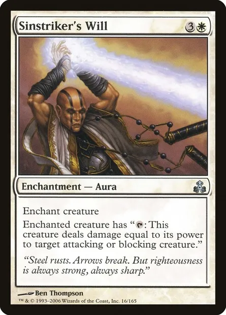 Sinstriker's Will, Magic card GPT 16 — Guildpact set