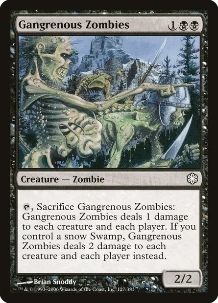 Gangrenous Zombies, Magic card CST 127 — Coldsnap Theme Decks set