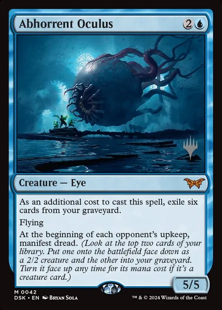 Abhorrent Oculus, Magic card PDSK 42p — Duskmourn: House of Horror Promos set