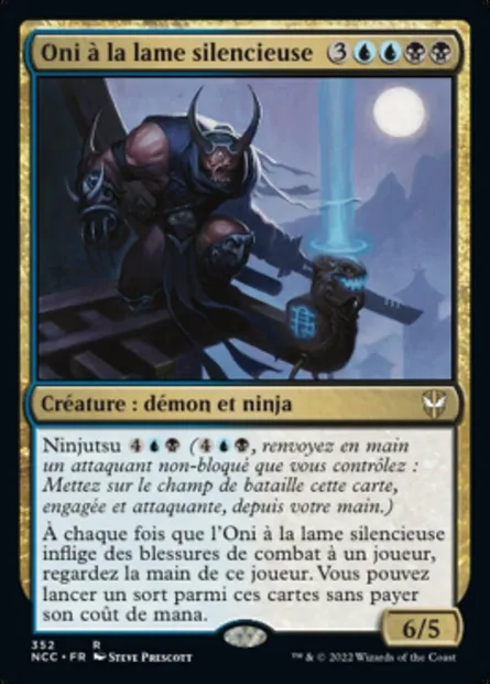 Oni à la lame silencieuse, carte Magic NCC 352 — extension New Capenna Commander