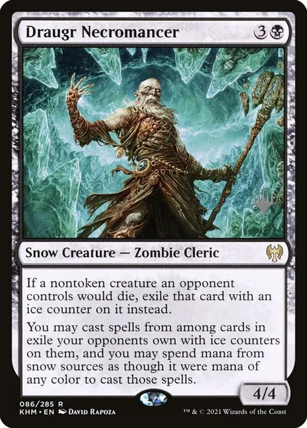 Draugr Necromancer, Magic card PKHM 86p — Kaldheim Promos set