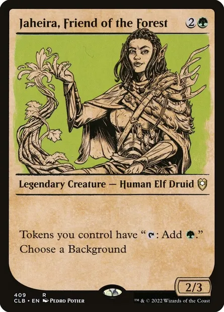 Jaheira, Friend of the Forest, Magic card CLB 409 — Commander Legends: Battle for Baldur's Gate set