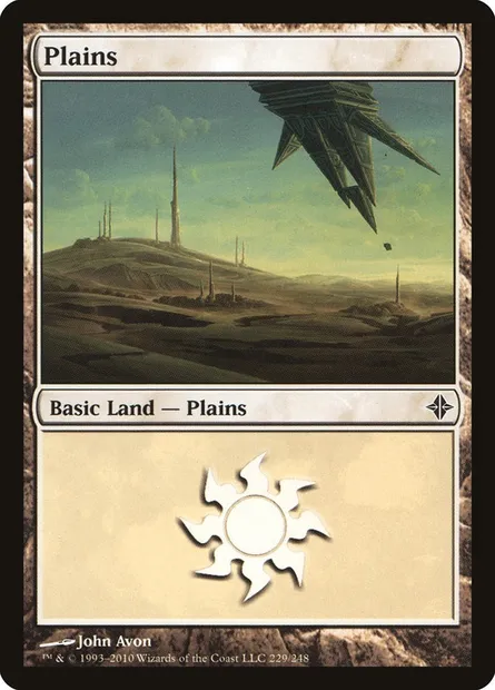 Plains, Magic card ROE 229 — Rise of the Eldrazi set