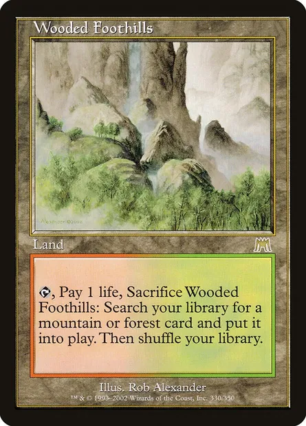 Wooded Foothills, Magic card ONS 330 — Onslaught set