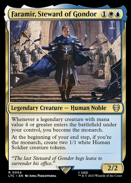 Faramir, Steward of Gondor, Magic card LTC 54 — Tales of Middle-earth Commander set