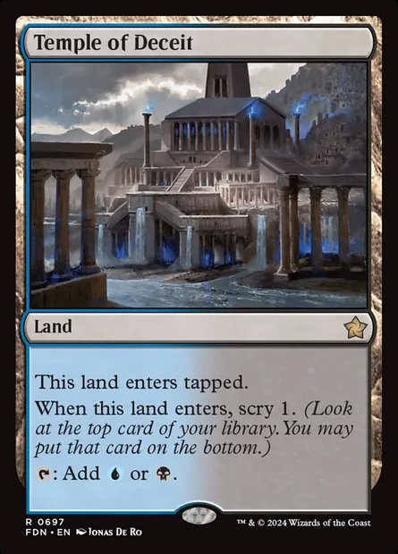 Temple de la tromperie, carte Magic FDN 697 — extension Foundations