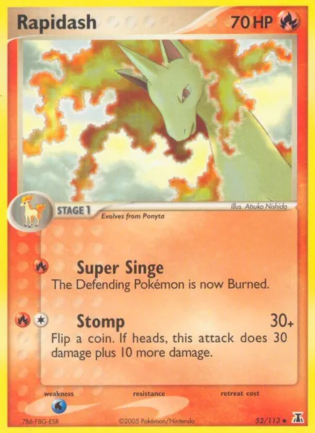 Rapidash, Pokémon card DS 52 — Delta Species set