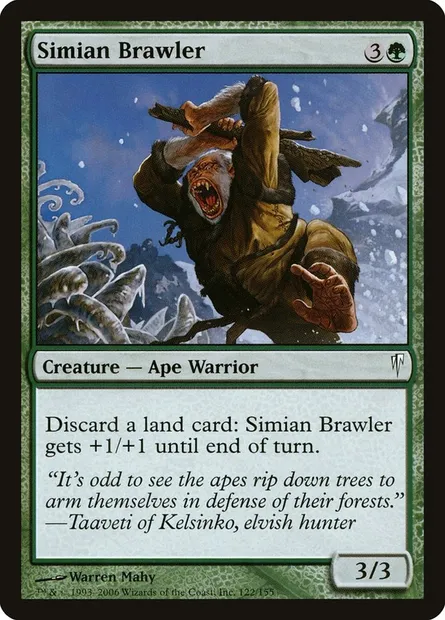 Simian Brawler, Magic card CSP 122 — Coldsnap set