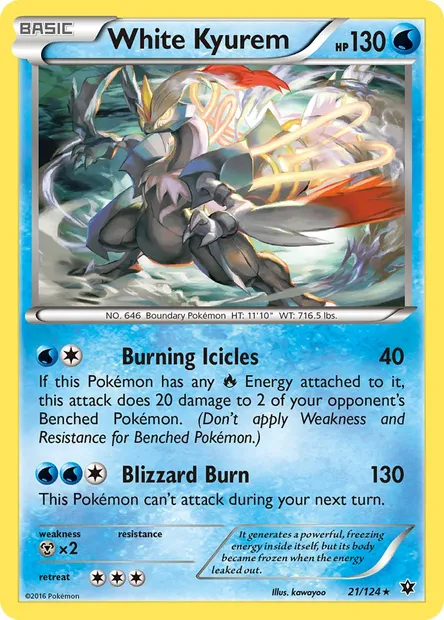 White Kyurem, Pokémon card FCO 21 — Fates Collide set