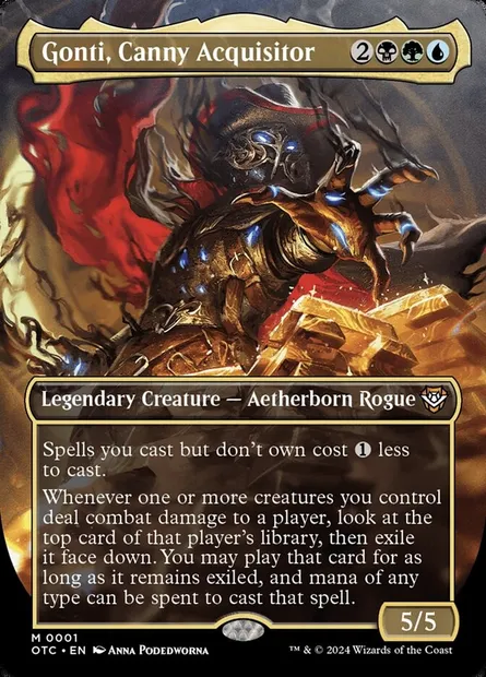 Gonti, Canny Acquisitor, Magic card OTC 1 — Outlaws of Thunder Junction Commander set