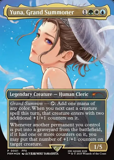 Yuna, Grand Summoner, Magic card PW25 16 — Wizards Play Network 2025 set