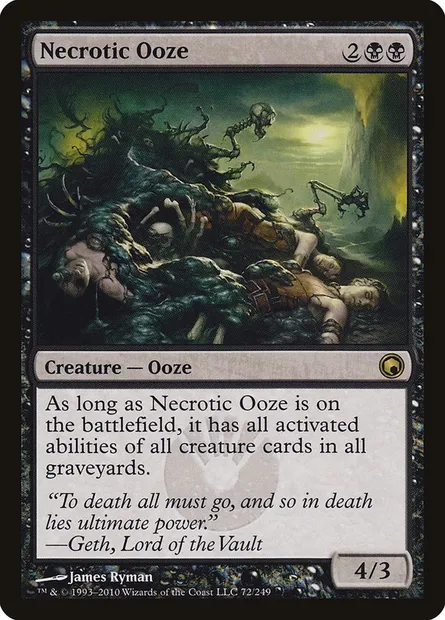 Necrotic Ooze, Magic card SOM 72 — Scars of Mirrodin set