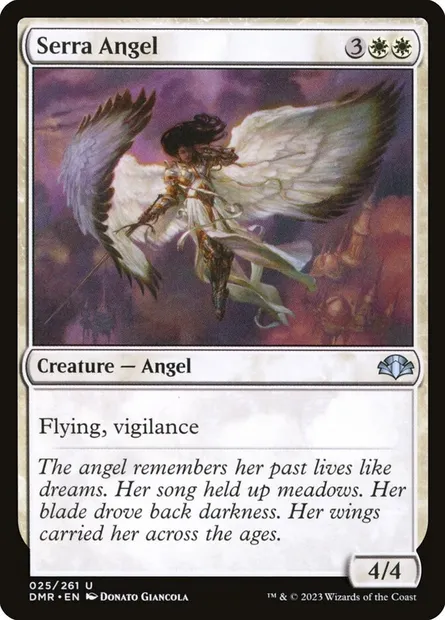 Serra Angel, Magic card DMR 25 — Dominaria Remastered set