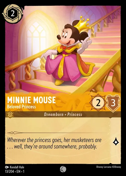 Minnie Mouse - Beloved Princess, Disney Lorcana card CH1-013 — The First Chapter set