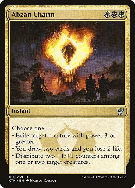 Abzan Charm, Magic card KTK 161 — Khans of Tarkir set