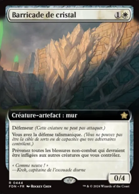 Barricade de cristal, carte Magic FDN 444 — extension Foundations
