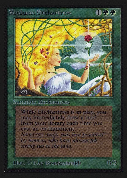 Enchanteresse verduralde, carte Magic CED 223 — extension Collectors' Edition