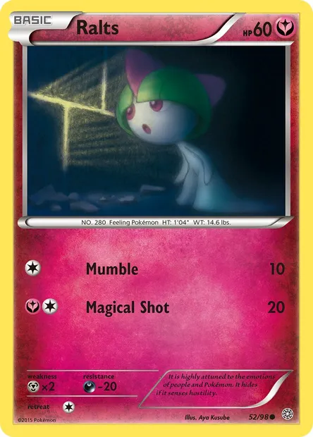 Ralts, Pokémon card AOR 52 — Ancient Origins set