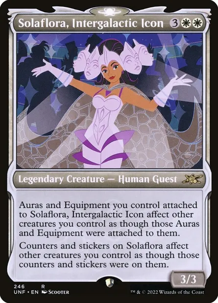 Solaflora, Intergalactic Icon, carte Magic UNF 246 — extension Unfinity