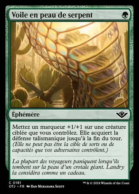 Voile en peau de serpent, carte Magic OTJ 181 — extension Outlaws of Thunder Junction
