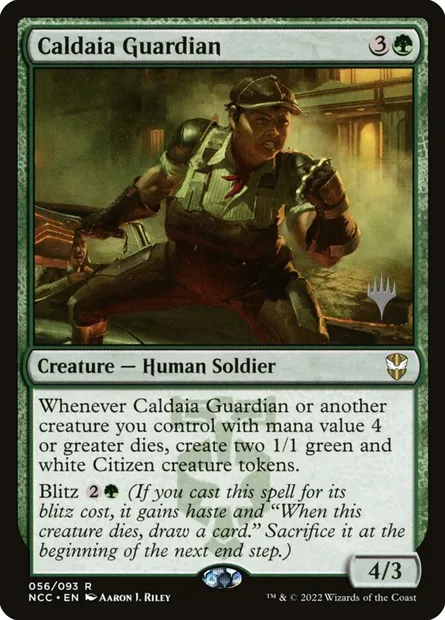 Caldaia Guardian, Magic card PNCC 56p — New Capenna Commander Promos set