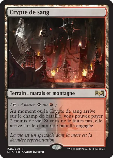 Crypte de sang, carte Magic RNA 245 — extension L'allégeance de Ravnica