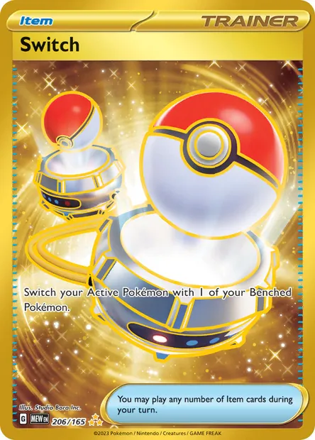 Switch, Pokémon card MEW 206 — 151 set