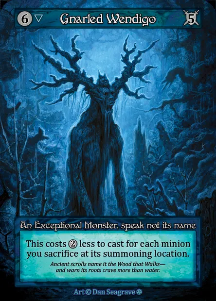 Gnarled Wendigo, Sorcery card GOT 081 — Gothic set