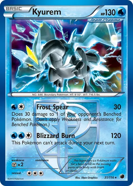 Kyurem, Pokémon card PLF 31 — Plasma Freeze set