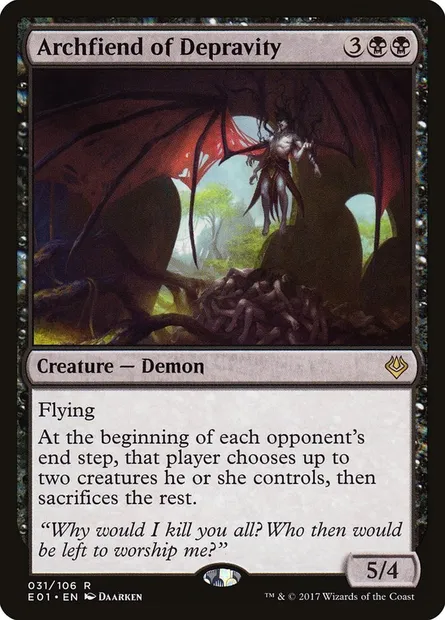 Archifielleux de la dépravation, carte Magic E01 31 — extension Archenemy: Nicol Bolas