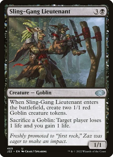 Sling-Gang Lieutenant, Magic card J22 469 — Jumpstart 2022 set