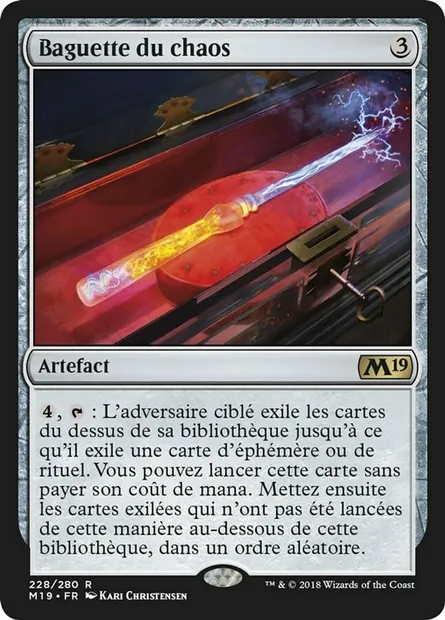 Baguette du chaos, carte Magic M19 228 — extension Core Set 2019