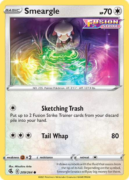 Smeargle, Pokémon card FST 209 — Fusion Strike set