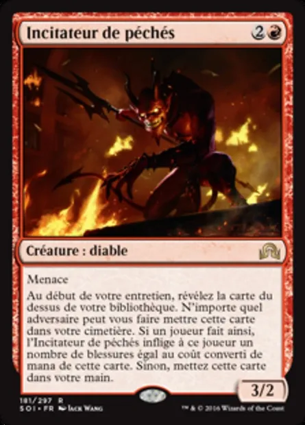 Incitateur de péchés, carte Magic SOI 181 — extension Ténèbres sur Innistrad