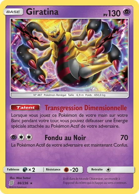 Giratina, carte Pokémon UNM 86 — extension Harmonie des Esprits