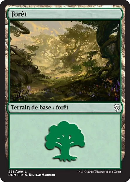 Forêt, carte Magic DOM 268 — extension Dominaria