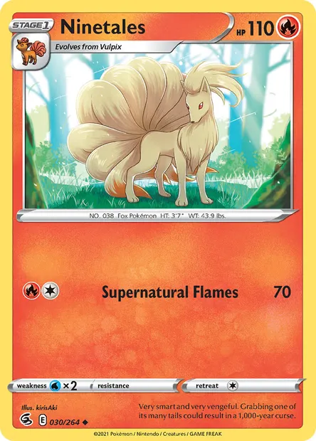 Ninetales, Pokémon card FST 30 — Fusion Strike set