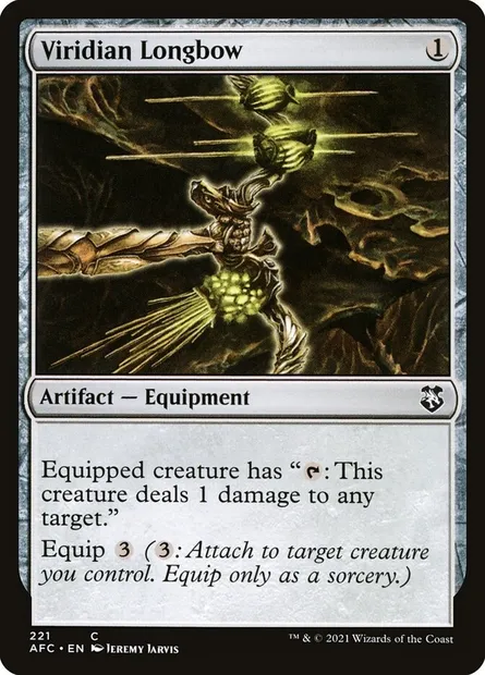 Viridian Longbow, Magic card AFC 221 — Forgotten Realms Commander set