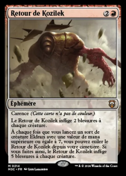 Retour de Kozilek, carte Magic M3C 214 — extension Modern Horizons 3 Commander