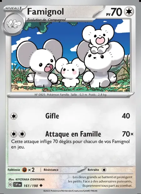 Famignol, carte Pokémon SVI 161 — extension Écarlate et Violet